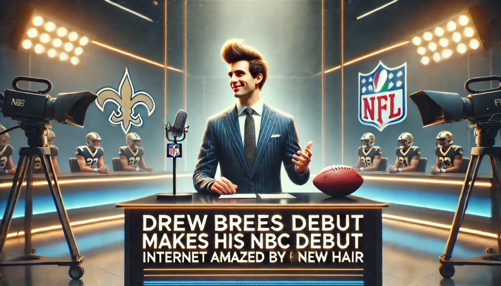 drew brees makes his nbc debut, internet amazed by his new hair